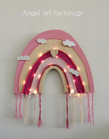 Kinder-Wandlampe aus Holz "Regenbogen"