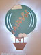 Holz Kinder Wandlampe Heißluftballon Name