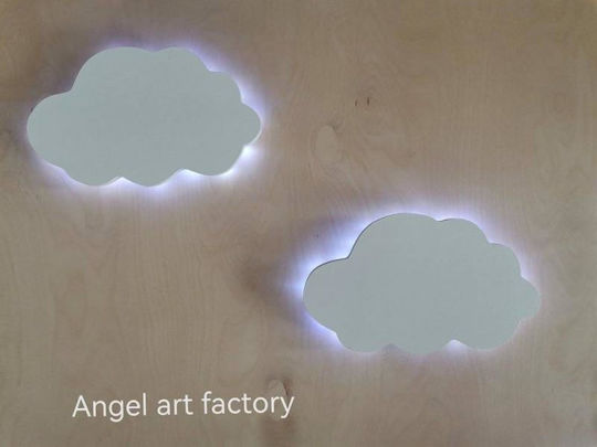 Children's Wooden Wall Lights Clouds Set