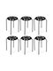 Kids Stool Black 30x30x44.5cm 6 Pieces
