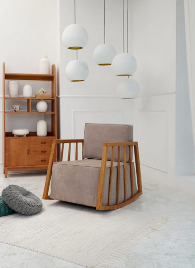 Schaukelstuhl aus Teakholz Marini – 125868 Produktabmessungen 70x96x74h