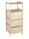Holz-Schubladenkommode Mit 4 Ebenen Beige 32x26x76cm