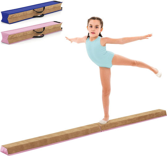 Costway Folding Balance Beam 240 cm Kids Safe Durable Suede Cover Fh10069pi
