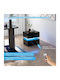 Metal Bedside Table with Glass Surface Multicolour 45x35x45cm