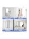 Costway Rectangular Bathroom Mirror made of Metal Black