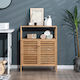Costway Badezimmerschrank 64x27.5x80cm Beiges