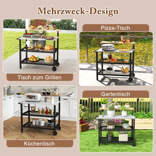 Tisch Bar für Außenbereich Zusammenklappbar Bronze 116x55x130cm
