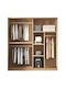 Doppeltür Kleiderschrank Schieben Vanity Sonoma Oak 60x60x160cm