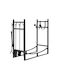 Costway Metallisch Regal Holzlagerung 76x33x76cm
