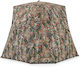 Costway Camping Tent Khaki for 3 People 249x211x175cm 360° Panoramic View and Silent Windows