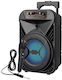 Karaoke Speaker With Wired Microphone And Lighting Effects SM-1809 Black