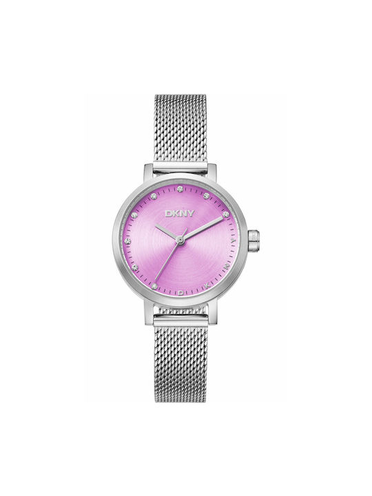 DKNY Soho Ceas de Damă cu Argintiu Brățară Metalică