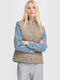 Women's Short Lifestyle Jacket for Winter Beige