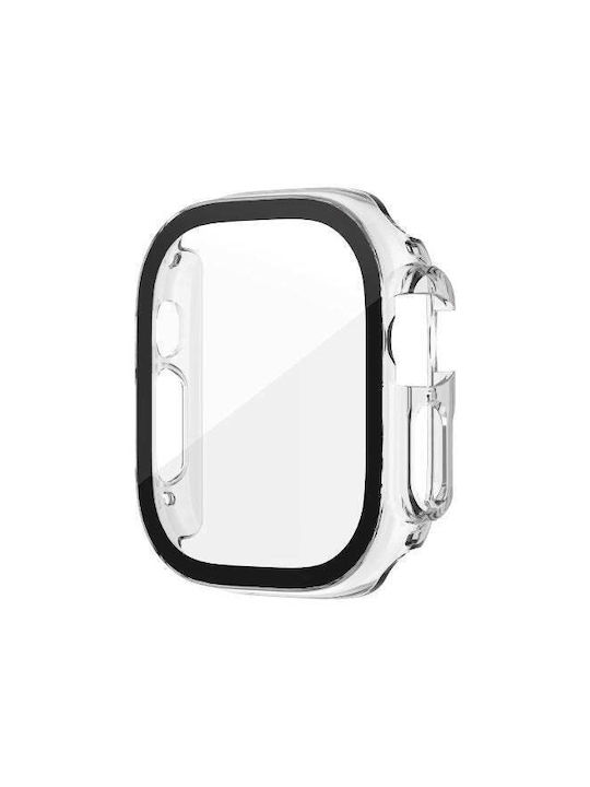 Plastic Case with Glass in Transparent color for Apple Watch 49mm