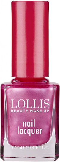 Lollis Beauty Make Up Glossy Βερνίκι Νυχιών Φούξια