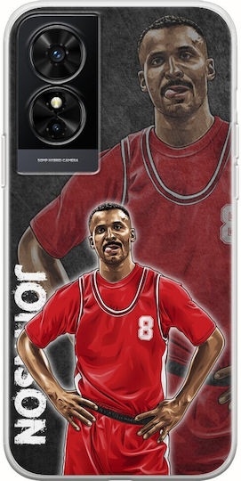 European Basketball Legends Eddie Johnson Tcl 50 Se Flexible TPU Transparent Silicone