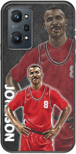 European Basketball Legends Eddie Johnson Realme GT Neo 2 5G Black TPU Black Silicone