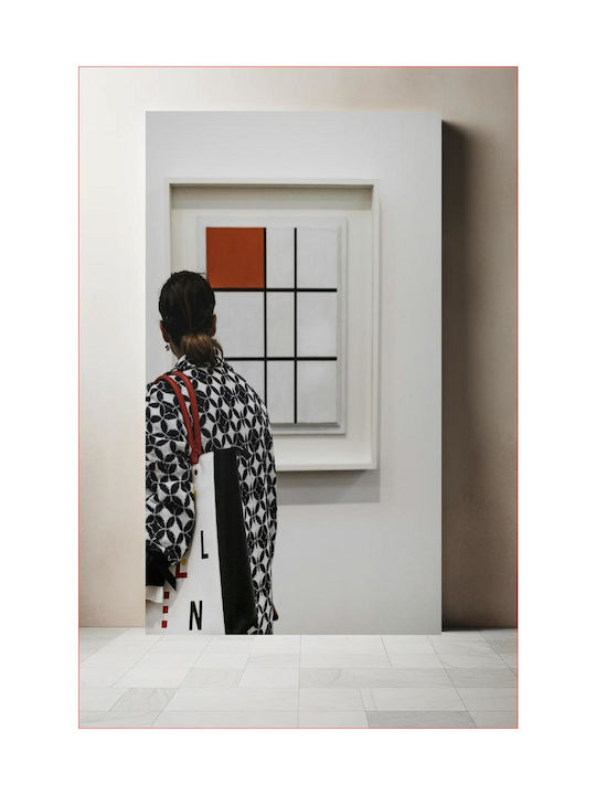 Πίνακας Woman Viewing Abstract Art Γυναίκα Βλέπει Αφηρημένη Τέχνη 60x90