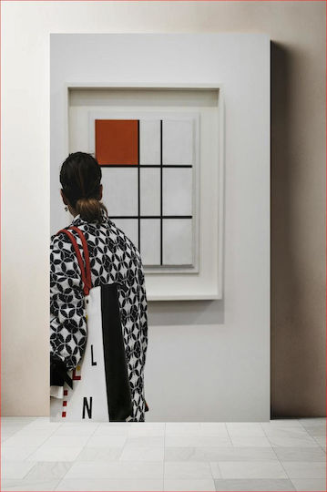 Πίνακας Woman Viewing Abstract Art Γυναίκα Βλέπει Αφηρημένη Τέχνη 40x50