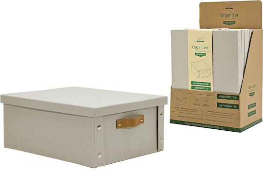 ArteLibre Fabric Storage Box with Lid Beige 40x33x17cm 1pcs