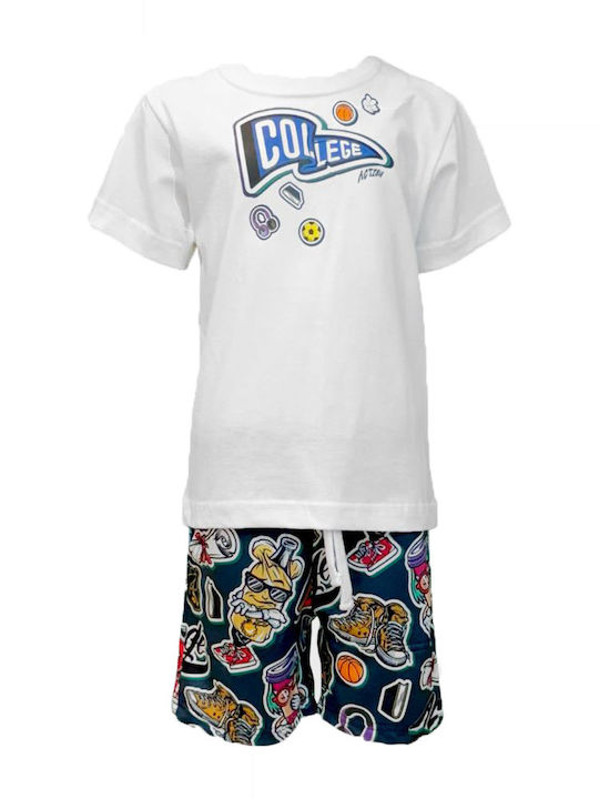 Kids' Set with Shorts Summer 2pcs White