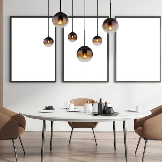Globo Lighting Hängelampe Schwarz mit Fassung E27 91x20x117cm.