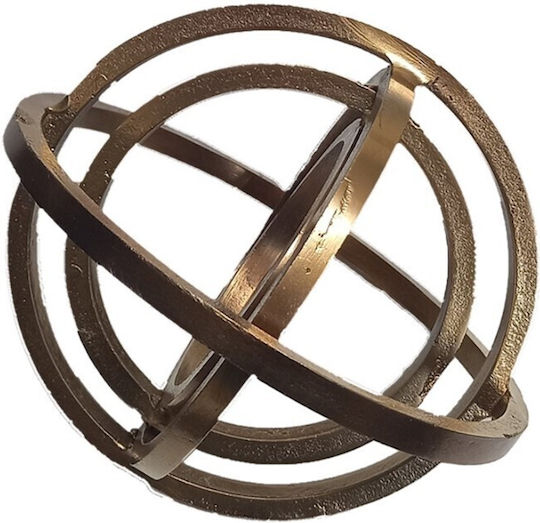 Decorative Metal Sphere Gold 20x20x18cm Inart 3-30-022-7782 Inart