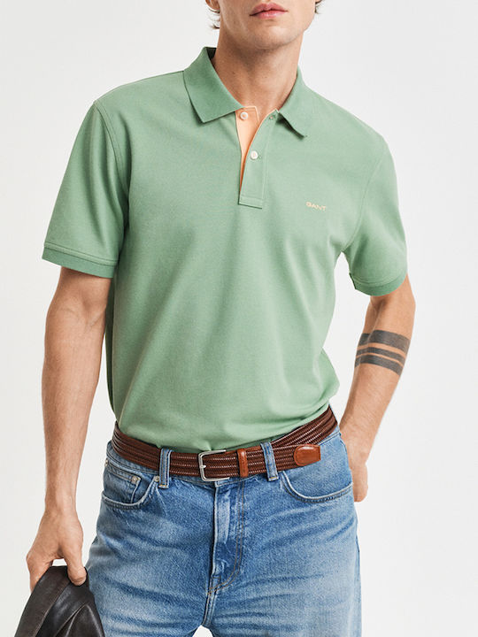 Gant Contrast Pique Polo T-shirt Green