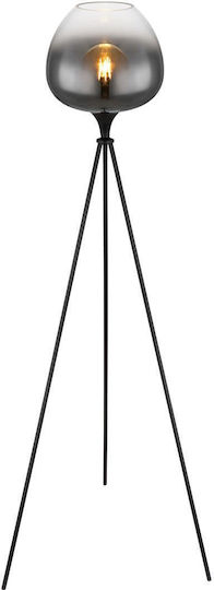 Globo Lighting Floor Lamp H145xW65cm. with Socket for Bulb E27 Black