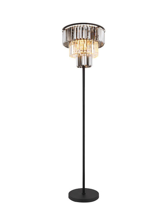 Globo Lighting Подова Лампа В160xД40см. с Цокъл за Крушка E27 Черен