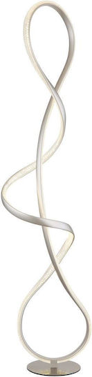 Globo Lighting LED Floor Lamp H132.5xW26cm. with Natural White Light 3860lm Silver