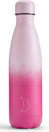 Chilly's Original Series Gradient Μπουκάλι Θερμός Ανοξείδωτο BPA Free 500ml Rose Blush