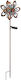 Globo Lighting Spiked Solar Light Flower with Warm White Light 3000K IP44 22.5cmx12cmx92cmcm