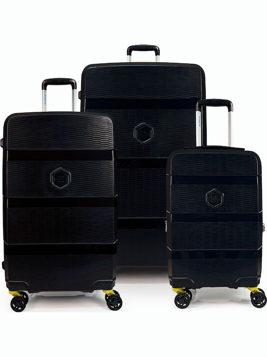 Bg Berlin Expandable Βαλίτσες Ταξιδιού Σκληρές Black με 4 Ρόδες