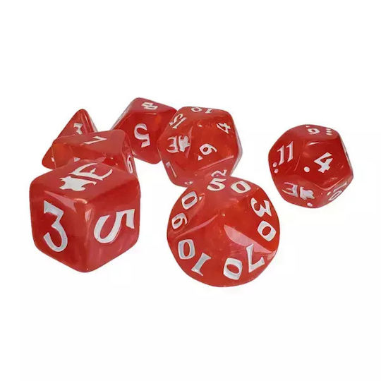 Munchkin Set 7 Polyhedral Dice Red White