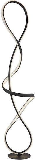 Globo Lighting LED Floor Lamp H132.5xW26cm. with Natural White Light 3860lm Black