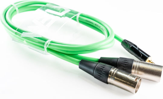 Welx RXC Cable 2 x XLR male - 3.5mm male Πράσινο 1.5m WELX-RXC-SERIE-1.5M