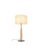 Aca Cliff Metal Table Lamp for Socket E27 with Black Shade and Base