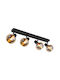 Globo Lighting Spot with 4 Lights and with Socket E14 in Black Color