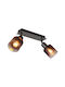Globo Lighting Doppel Spot mit Fassung E14 in Kupfer Farbe