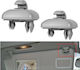 Sun Visor Clip Set Vw Audi Skoda Grey 2 Pcs