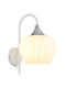 Globo Lighting Φωτιστικό Τοίχου με Ντουί E27 και Διακόπτη Λευκό 18x32εκ.