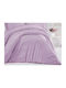 Pucioasa Duvet Cover Set Cotton Double with 2 Pillowcases 200x220 Lilac