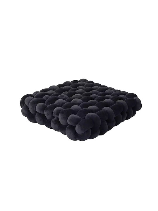 Das Home Sofa-Kissen 2281 aus Samt Schwarz 40x40cm