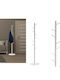 ArteLibre Cuiere de podea Metal Alb 40x40x175cm