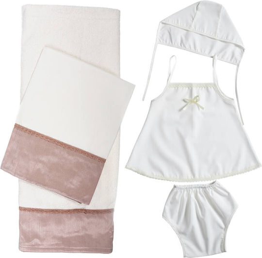 Nuova Vita Set Christening Oilcloths Ecru 3 Pieces