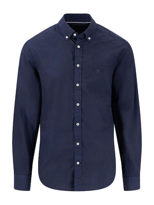 Fynch Hatton Baumwolle Hemd Navy Blue Fynch Hatton Baumwolle Hemd Navy Blue