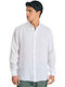 Long-sleeved Linen Shirt White