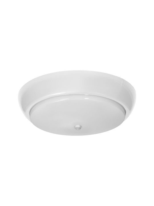 Lustră de tavan Adviti Koko Ad-pl-6256we27pmr 2xe27 2x40w Senzor de mișcare Ip44 Ik10 Plastic Alb