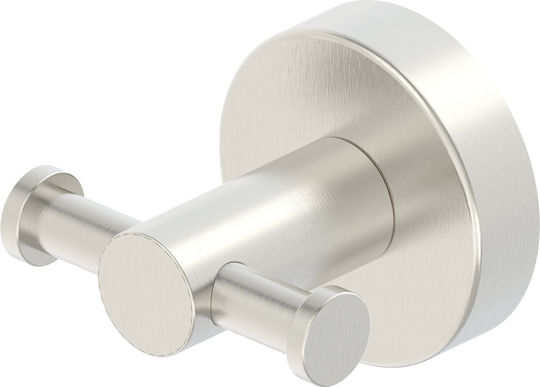 Interflex Haken Badezimmer Doppelt Schrauben Inox Silber